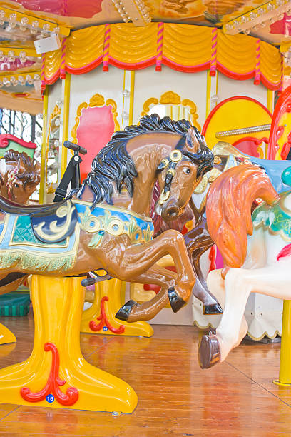 istock Carousel horse on a traditional fun fair ride. 179032583