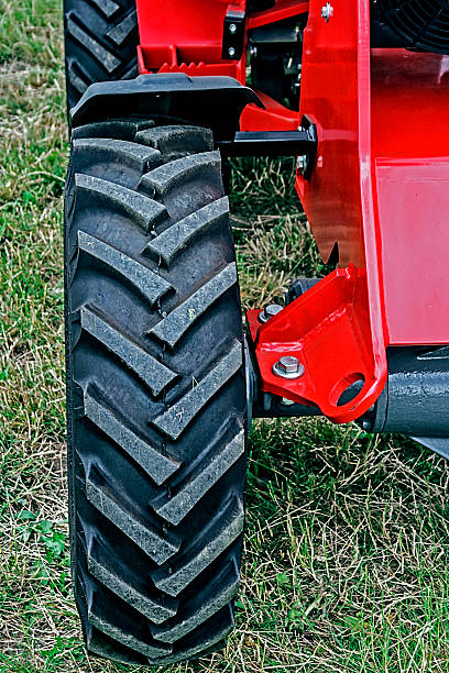 istock Front wheel of one tractor 179032754