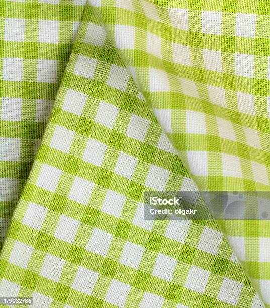 Cucina Asciugamano Nella Zona Verde A Scacchi - Fotografie stock e altre immagini di A quadri - A quadri, Asciugamano, Bianco