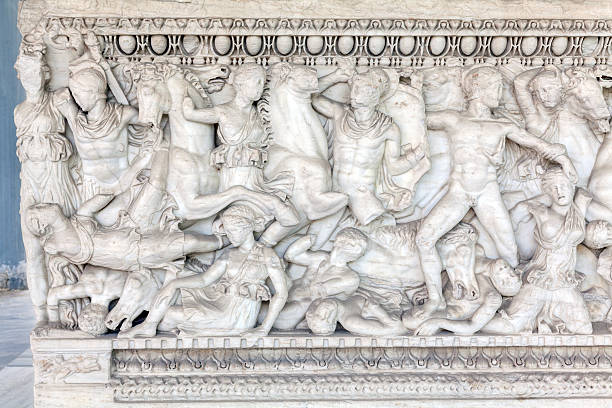 istock Ancient representations of war carved in Greek marble 179033150