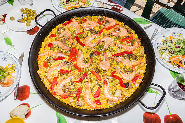 istock Traditional spanish paella cooked in a pan 179033609