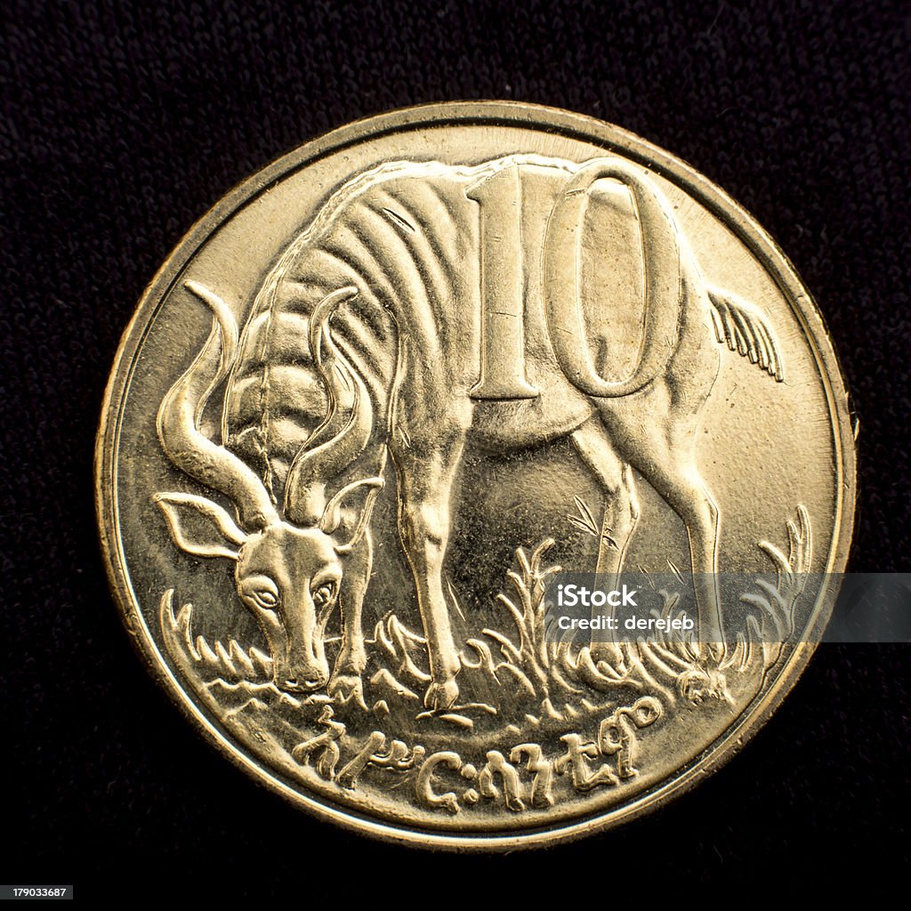 Figura di un'Antilope su una moneta - Foto stock royalty-free di Affari