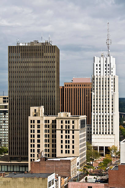 Akron, Ohio - downtown Akron, Ohio - downtown of the city. akron ohio stock pictures, royalty-free photos & images