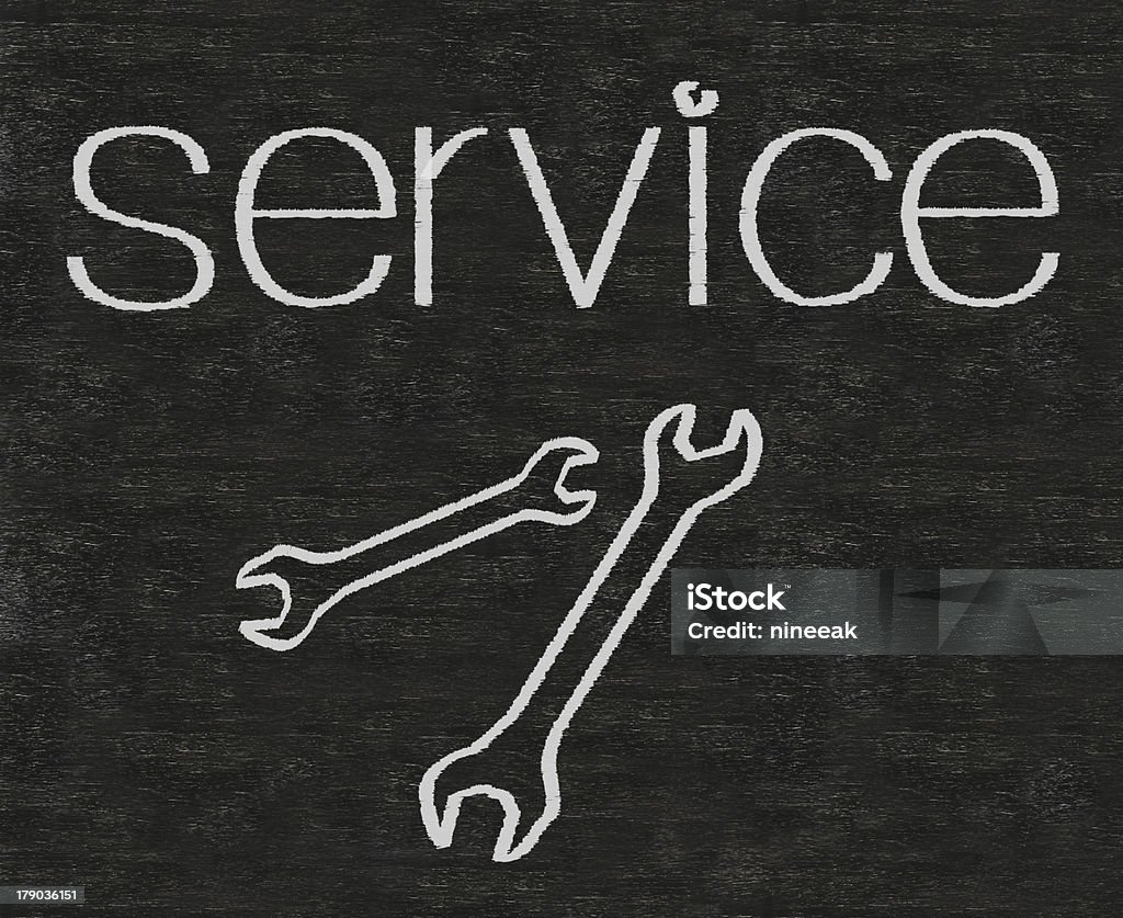 service sign and symbol written on blackboard background Achievement Stock Photo