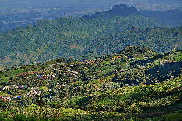 istock Long Winding Road Through H'mong village 179036427
