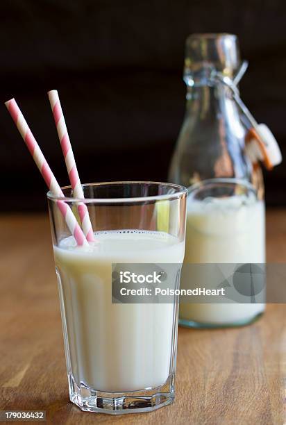 Milch Stockfoto und mehr Bilder von Altertümlich - Altertümlich, Dunkel, Flasche