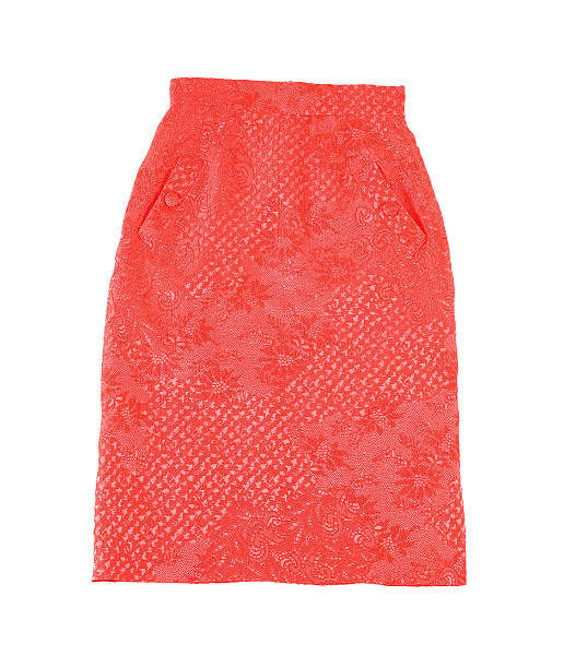istock Embroidered red tube skirt 179037132