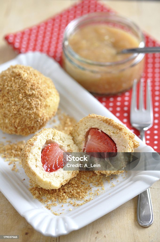 Sweet dumplings filled with strawberries Austria Stock Photo