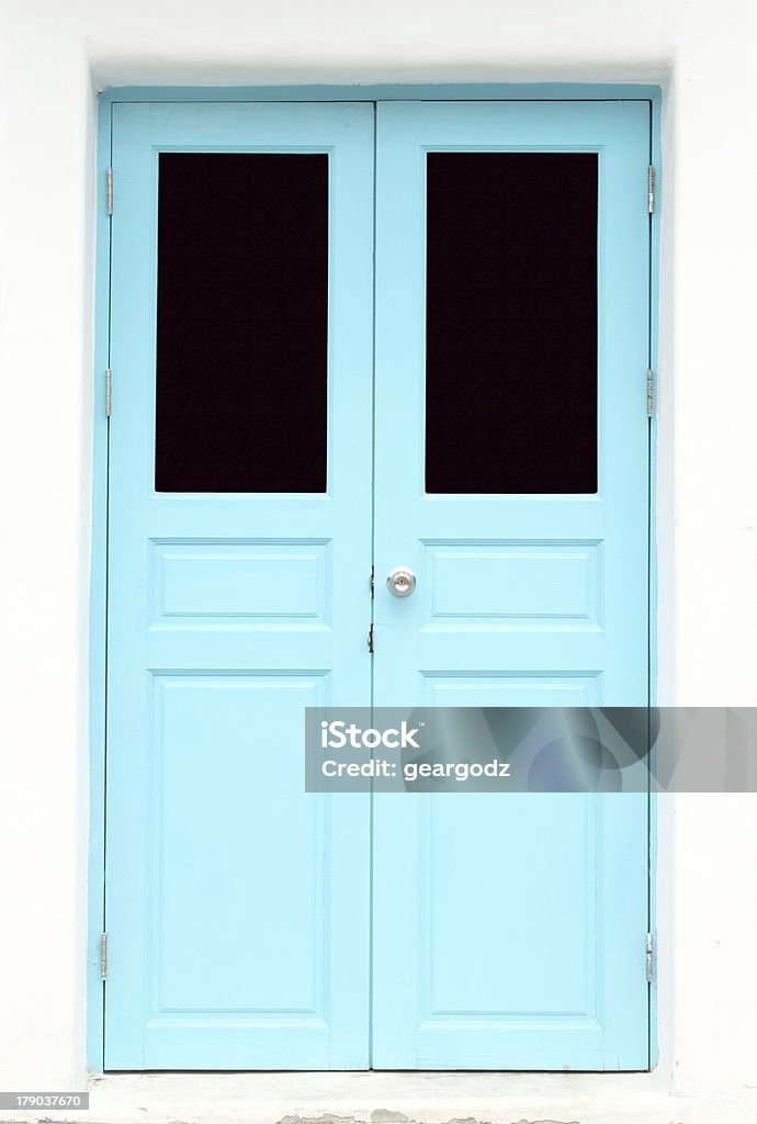 ギリシャ風ドア - ガラスのロイヤリティフリーストックフォト