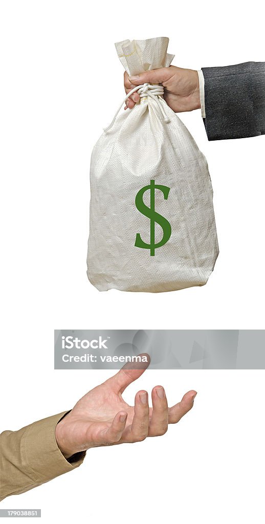 Bolsa con dólares - Foto de stock de Abundancia libre de derechos