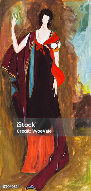 Irish Lady On The Walk Stock Illustration - Download Image Now - Painting - Art Product, Adult, Adults Only