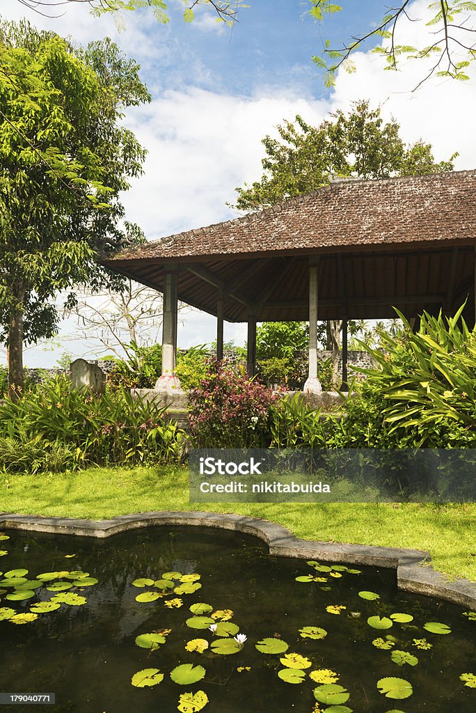 Lotus pond in indonesischen park - Lizenzfrei Asien Stock-Foto