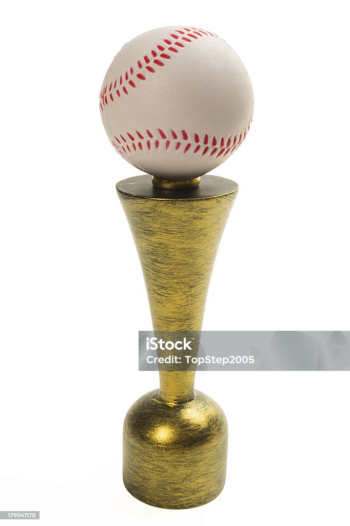 Baseball trophy isolated on white background Baseball - Ball Stock Photo