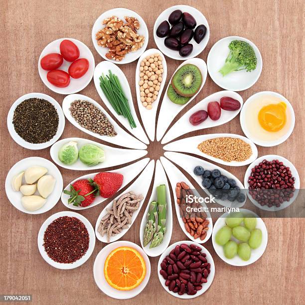 Health Food Platter Stock Photo - Download Image Now - Adzuki Bean, Antioxidant, Asparagus