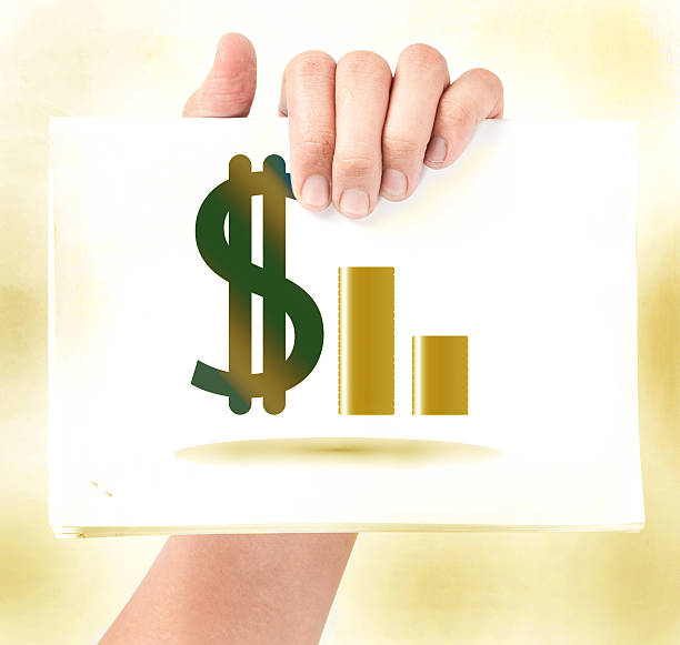 istock handing a blank business a4 card over in hand 179042065