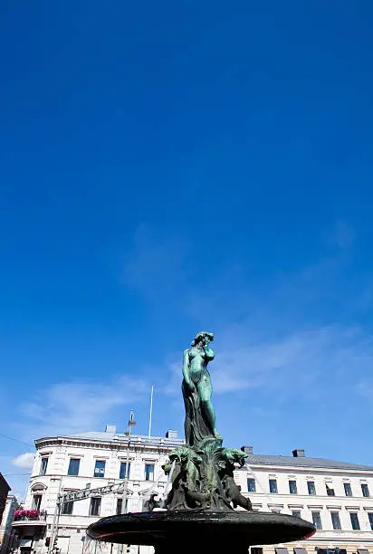 Havis Amanda statue in Helsinki, Finland, on a summer day