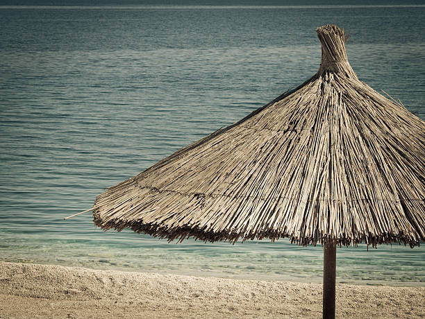 istock sun umbrellal at the beach 179042365