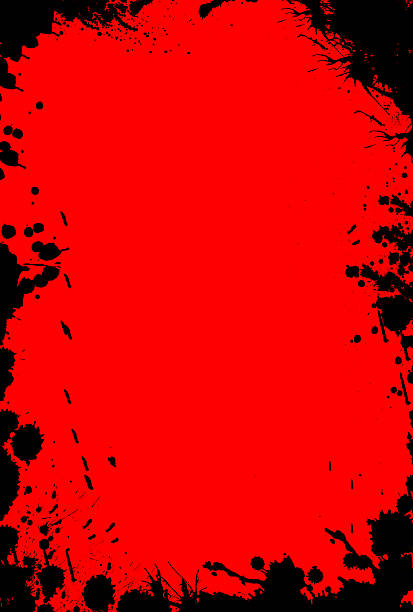 istock Grunge bloody background with black frame 179042665