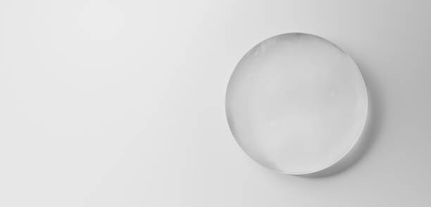 istock 3D Illustration.Circular ice base on white background. Overhead view. Copy space. (horizontal) 1790428766