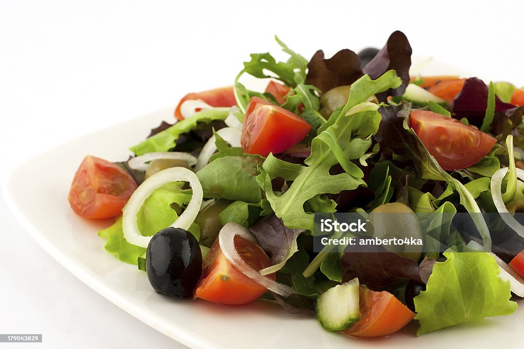 Salada de verduras frescas - Foto de stock de Almoço royalty-free