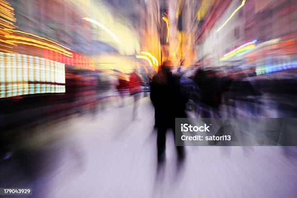 Blurred People Stock Photo - Download Image Now - Avenue, Downtown District, Horizontal