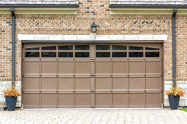 istock Two car wooden garage 179044246