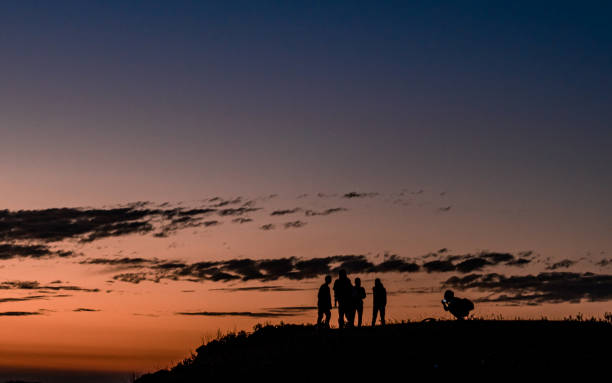 istock beautiful gloomy sunset view 1790442845