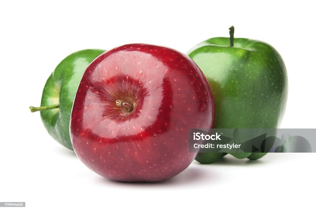 적색 및 녹색 사과나무 - 로열티 프리 0명 스톡 사진