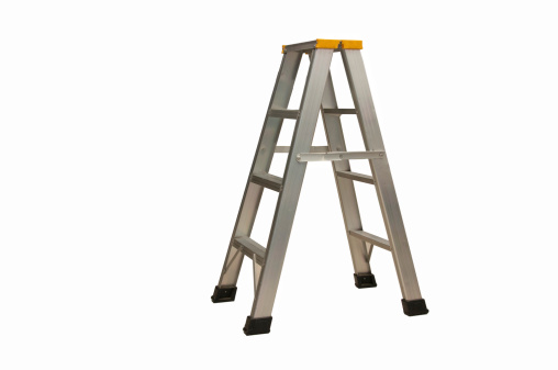 Ladder in warehouse or workshop