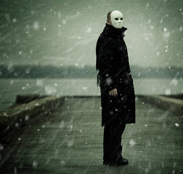 istock man with white mask near the river 179044688