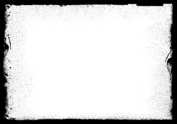 istock Black and white grunge smudged border frame background 179044997