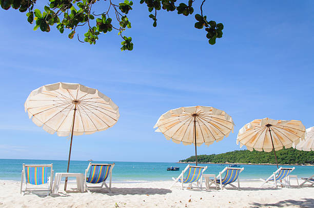 istock Chairs and Umbrella with Sea View 179045765