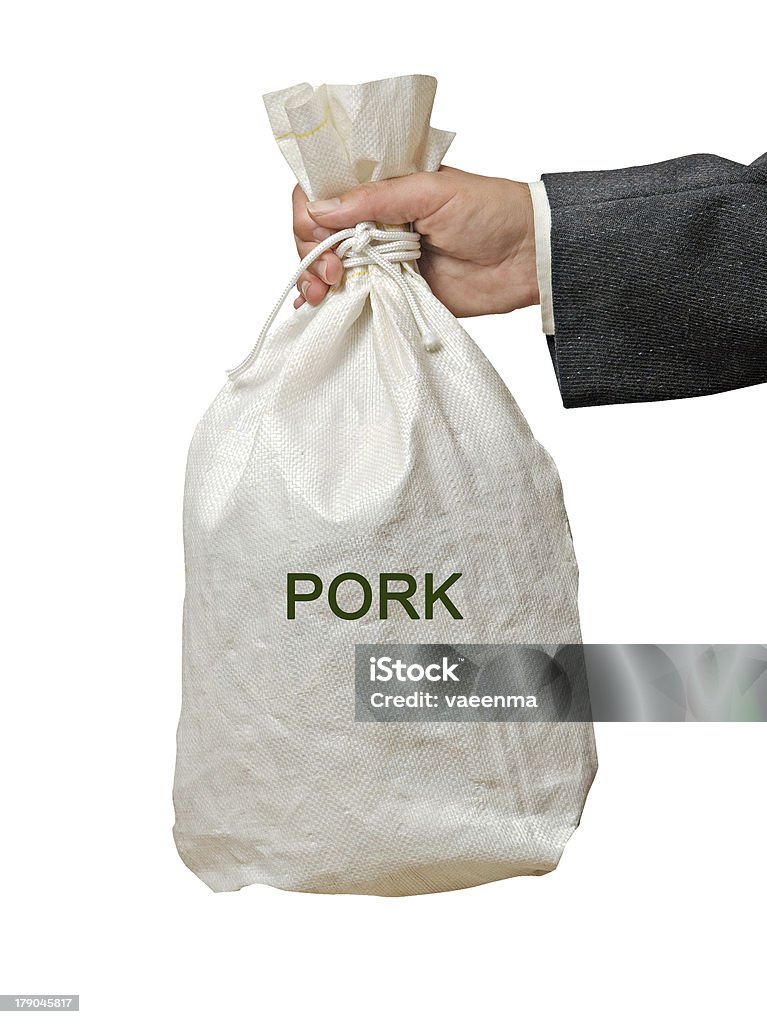 Sac avec du porc - Photo de Activité commerciale libre de droits