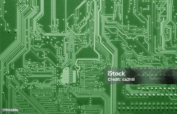 Foto de Verde Placa De Circuito e mais fotos de stock de CPU - CPU, Chip de computador, Ciência