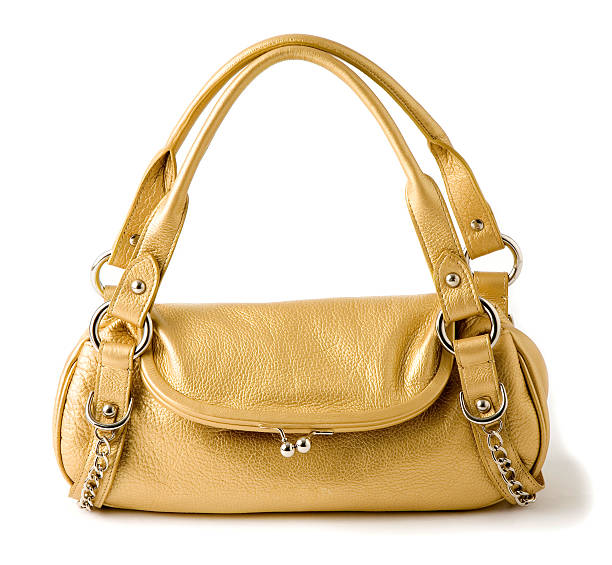 istock Elegant golden leather chained handbag 179046921