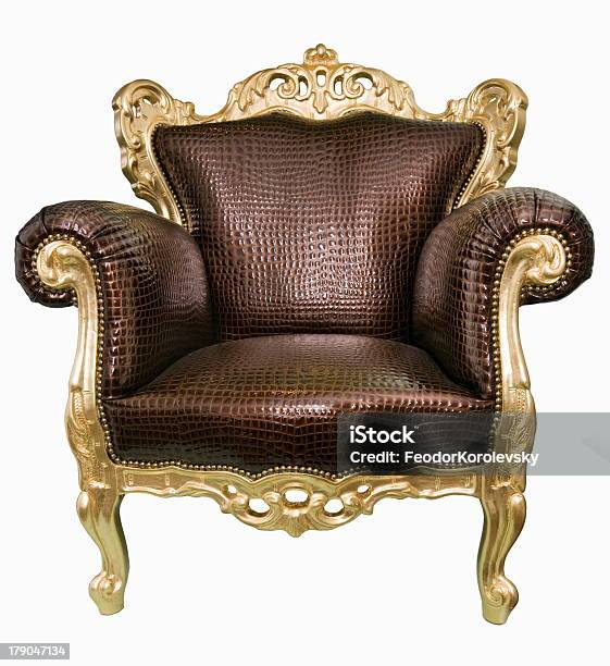 Prächtigen Sessel Stockfoto und mehr Bilder von Thron - Thron, Fotografie, Freisteller – Neutraler Hintergrund
