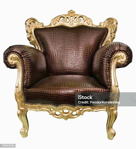 Magnífica Sillón Foto de stock y más banco de imágenes de Trono - Trono, Cuero, Cómodo - Conceptos