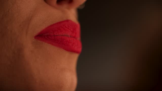 Close up of lips and lipstick