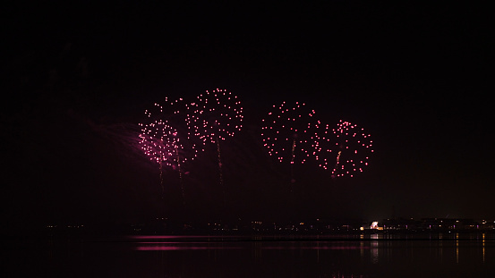 Fireworks of St Paio of Torreira a celebration that happens every year on september at Torreira - Aveiro, Portugal.