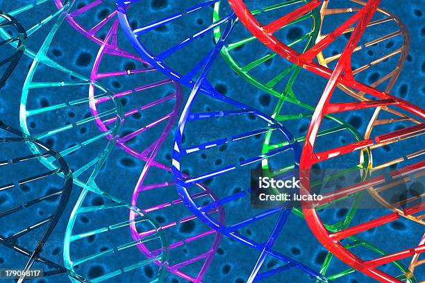 Células Y Dnas 3d Foto de stock y más banco de imágenes de ADN - ADN, Adenina, Animal