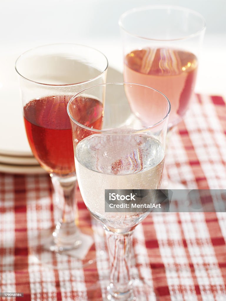 Red and White "Wine spritzer and ros&#233;, refreshing for a summer party." Alcohol - Drink Stock Photo