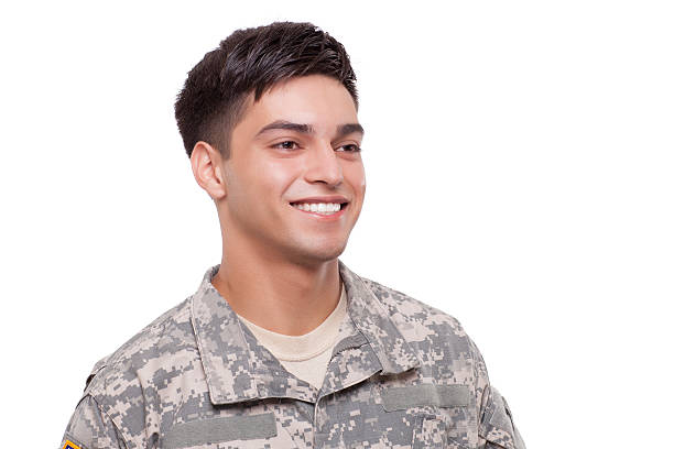 istock Close-up image of a smiling young soldier 179048488