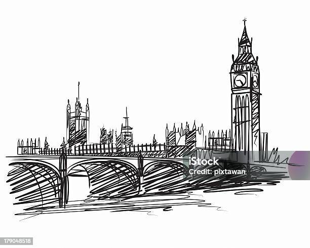 Big Ben - Stockowe grafiki wektorowe i więcej obrazów Londyn - Anglia - Londyn - Anglia, Farba, Rysunek