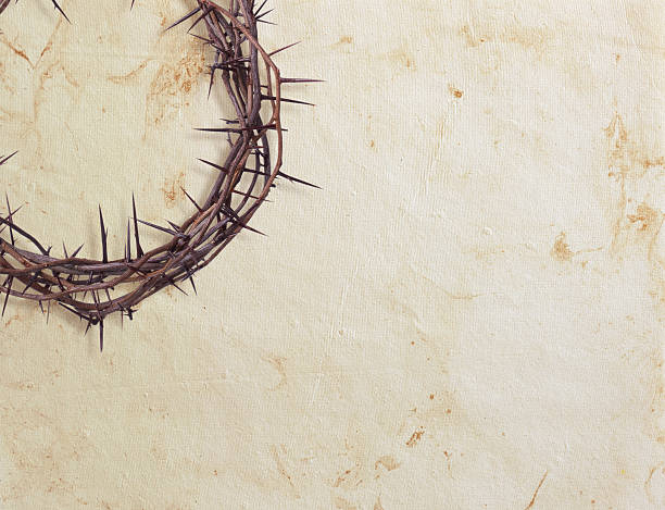 Crown of thorns on textured background