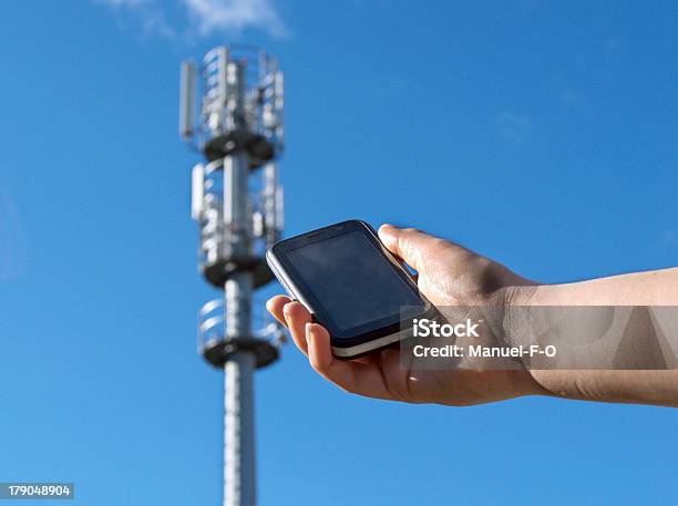 Hand Showing A Phone Stock Photo - Download Image Now - Radio Wave, Mobile Phone, Telephone