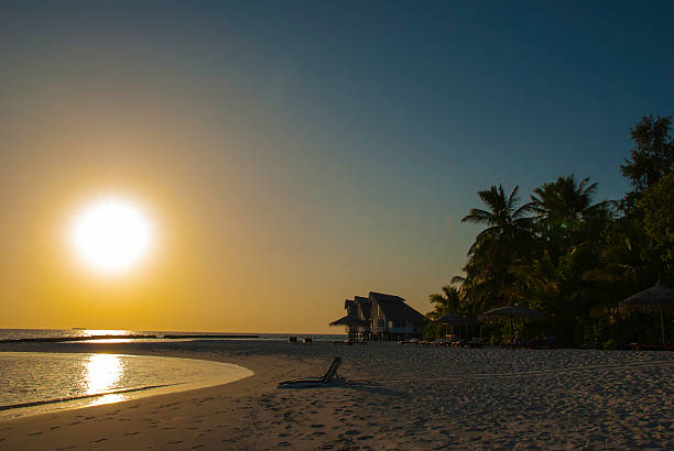 Maldives Sunset stock photo