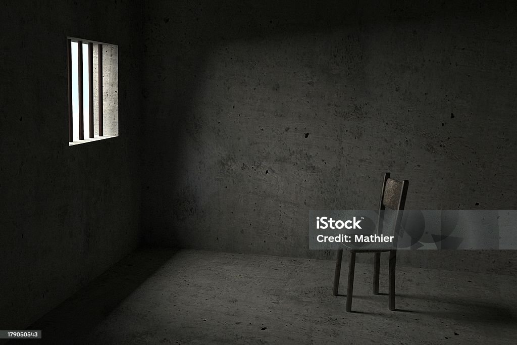 Festgenommen - 3D-Gefängnis - Lizenzfrei Gefängniszelle Stock-Foto