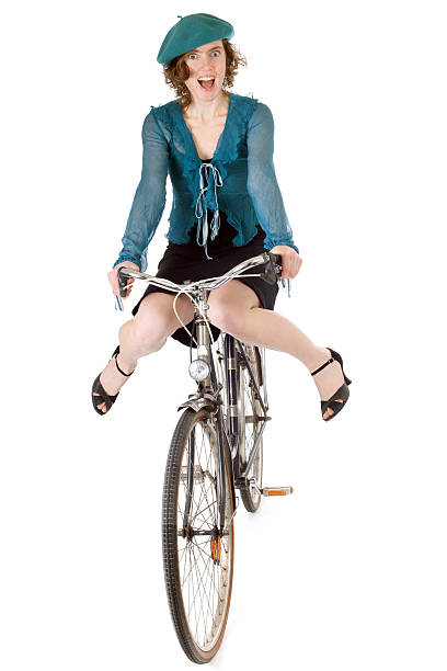 funny biking stock photo