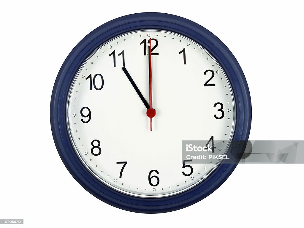 Relógio Exibindo 11 horas - Foto de stock de Branco royalty-free