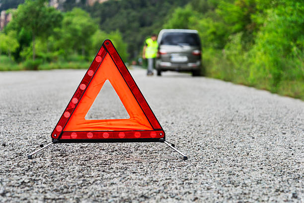 istock Car damaged in road dangerous 179050811